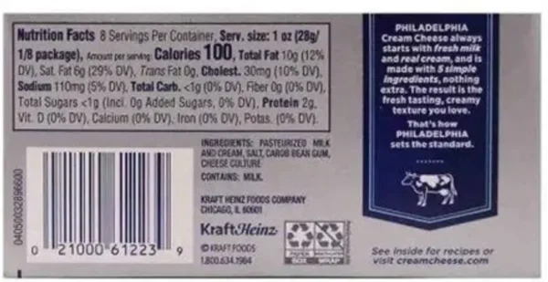 Kraft Philadelphia Original Cream Cheese 452 g (Pack of 2) - Image 3