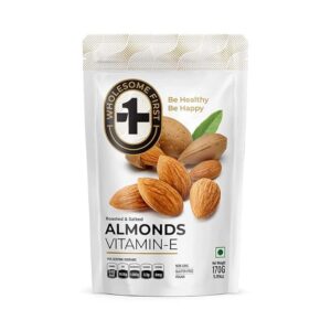 WHOLESOME FIRST CALIFORNIA ROASTED & SALTED ALMONDS – 170G